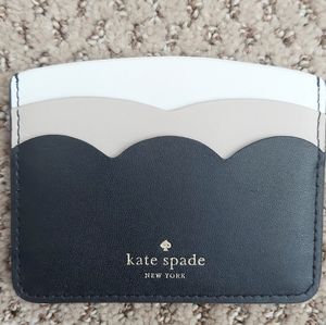 New Kate Spade NY Multicolor Black, Cream and White CC Wallet